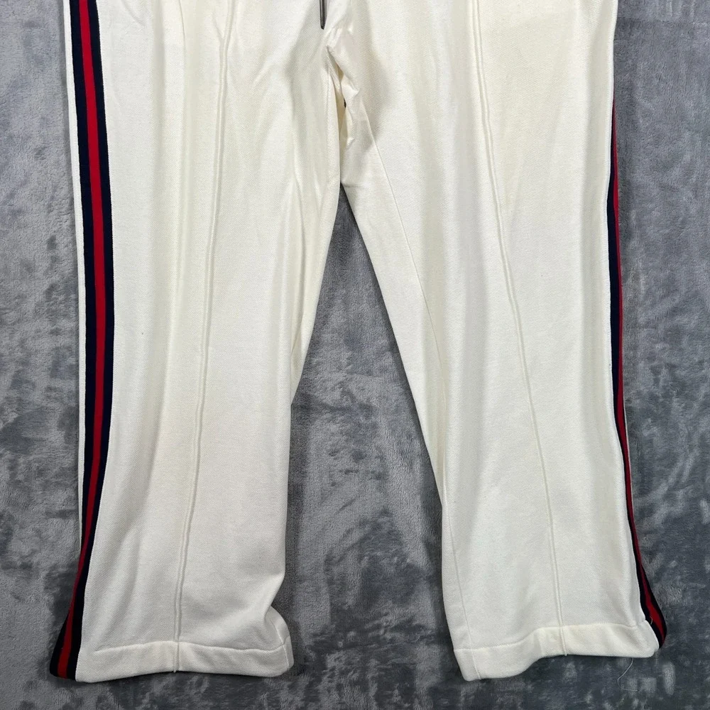 Polo Ralph Lauren Sweatpants Mens Large Beige White Crest Big Pony‎ Wide Leg